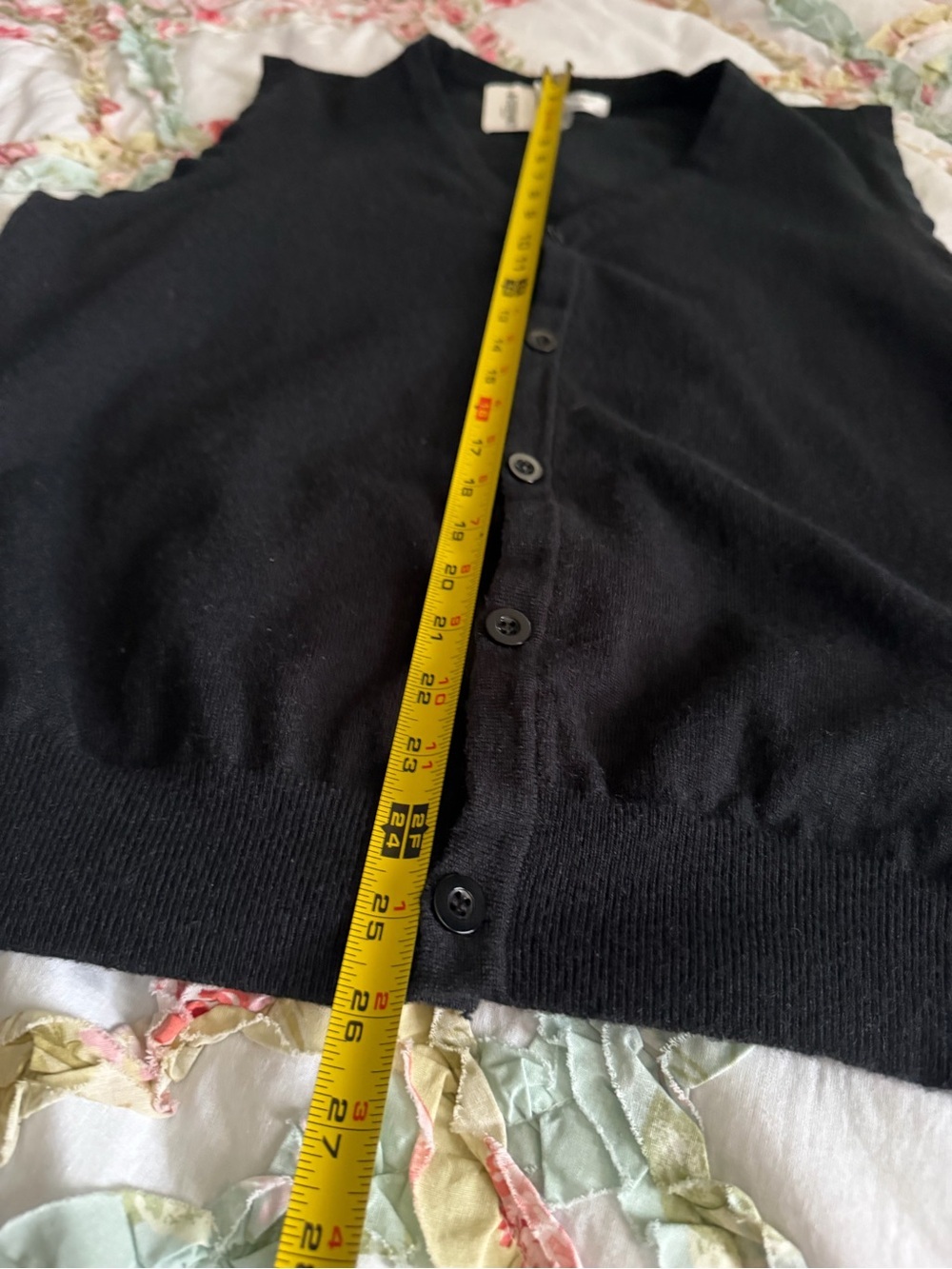 Men's Black Button-Front Knit Vest by - Picture 3 of 6